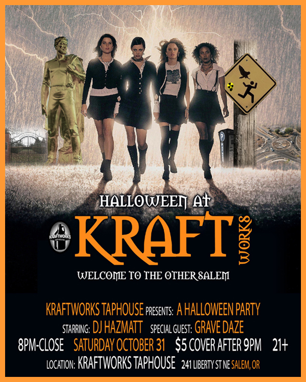DJ HazMatt & Grave Daze @ Kraftworks Taphouse Salem, OR Saturday October 31